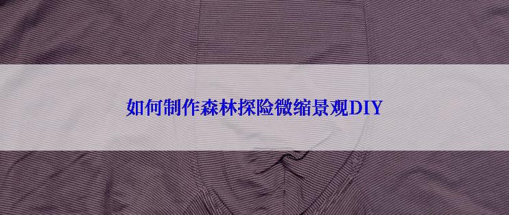 如何制作森林探险微缩景观DIY