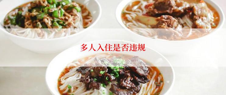 多人入住是否违规