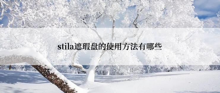 stila遮瑕盘的使用方法有哪些