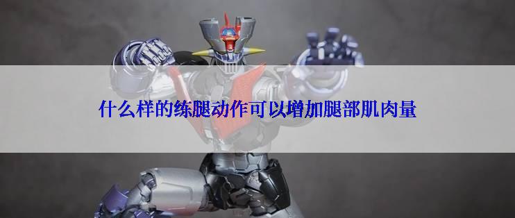什么样的练腿动作可以增加腿部肌肉量