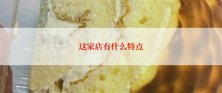 这家店有什么特点
