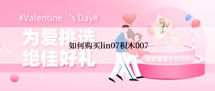  如何购买lin07积木007