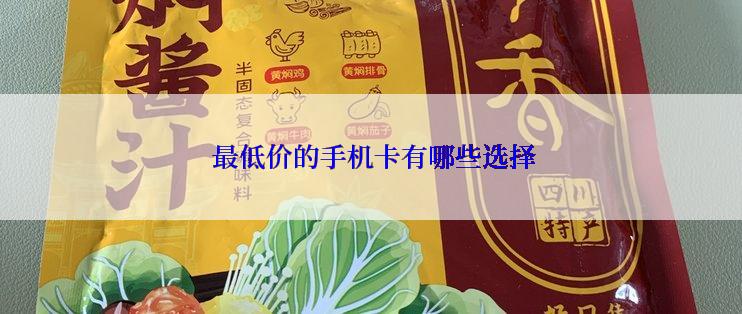  最低价的手机卡有哪些选择