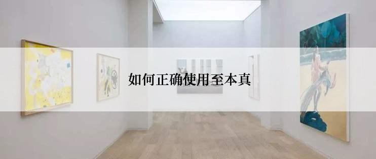  如何正确使用至本真