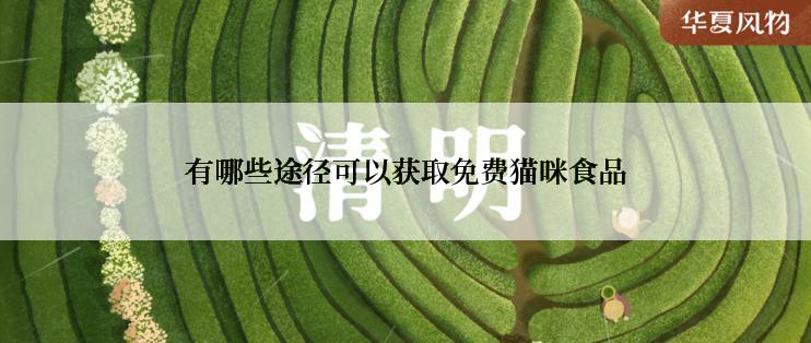 有哪些途径可以获取免费猫咪食品