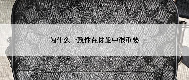 为什么一致性在讨论中很重要