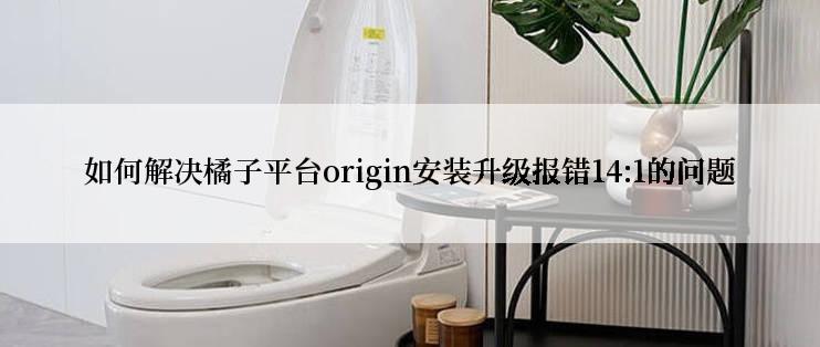 如何解决橘子平台origin安装升级报错14:1的问题