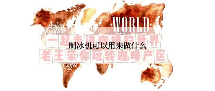 制冰机可以用来做什么