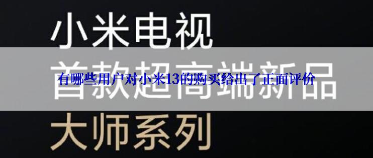 有哪些用户对小米13的购买给出了正面评价