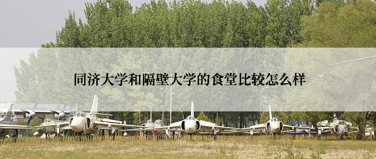  同济大学和隔壁大学的食堂比较怎么样