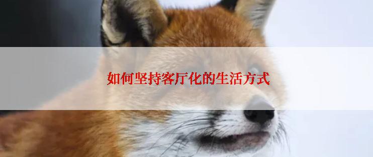  如何坚持客厅化的生活方式