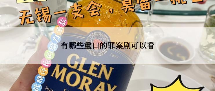 有哪些重口的罪案剧可以看