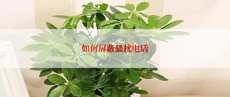 如何屏蔽骚扰电话