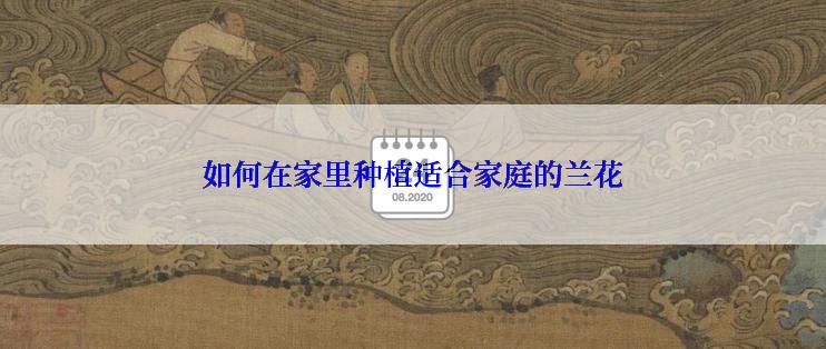 如何在家里种植适合家庭的兰花