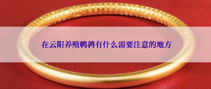  在云阳养殖鹌鹑有什么需要注意的地方
