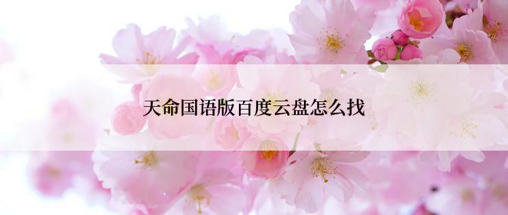 天命国语版百度云盘怎么找