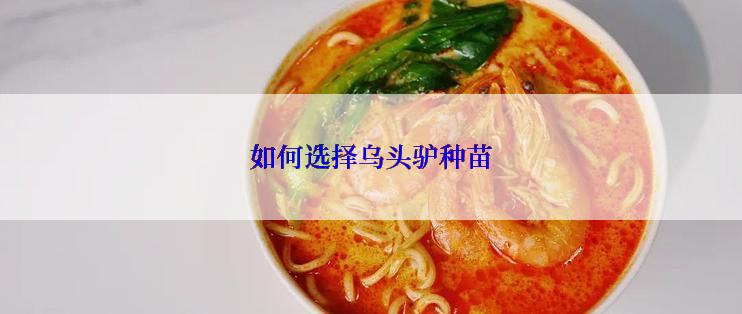 如何选择乌头驴种苗
