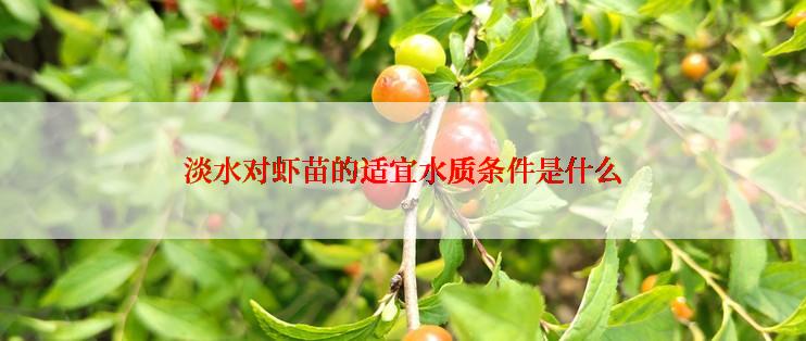 淡水对虾苗的适宜水质条件是什么