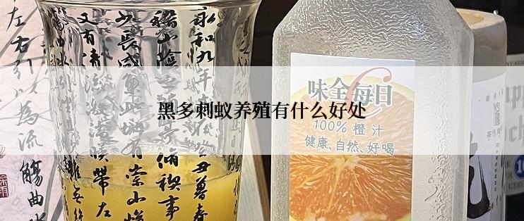 黑多刺蚁养殖有什么好处