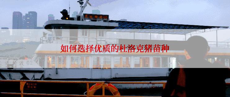如何选择优质的杜洛克猪苗种