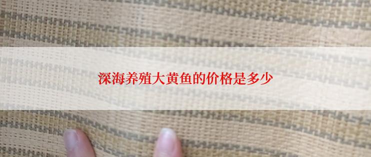 深海养殖大黄鱼的价格是多少