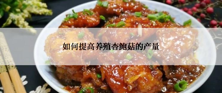 如何提高养殖杏鲍菇的产量