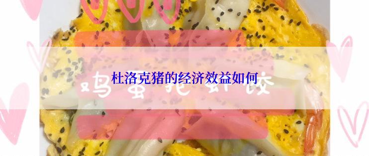 杜洛克猪的经济效益如何