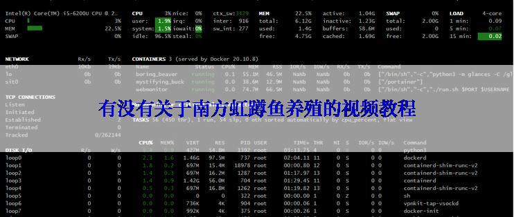 有没有关于南方虹蹲鱼养殖的视频教程
