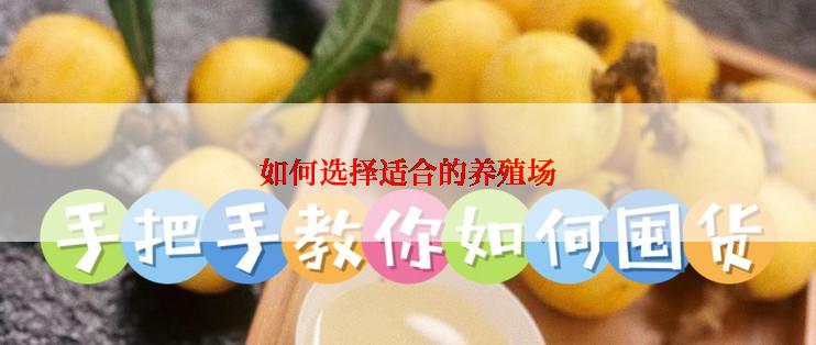 如何选择适合的养殖场