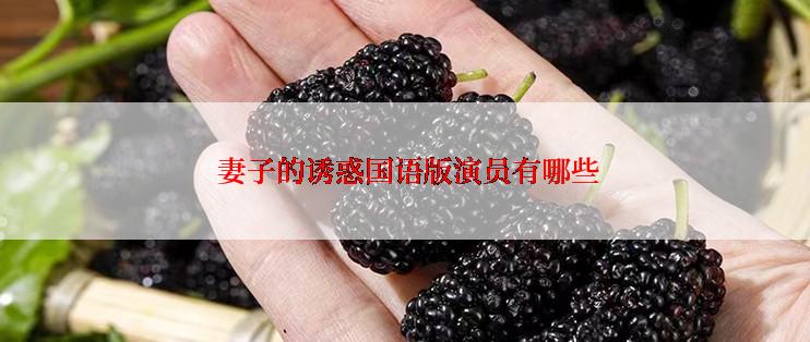  妻子的诱惑国语版演员有哪些