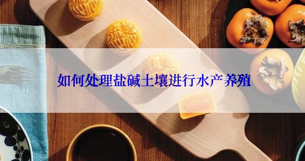  如何处理盐碱土壤进行水产养殖