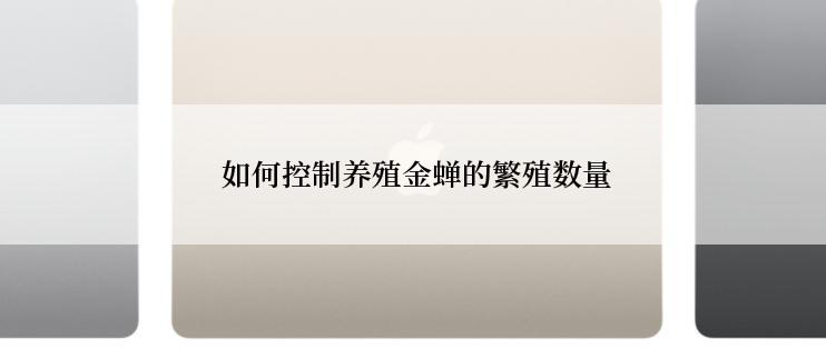  如何控制养殖金蝉的繁殖数量