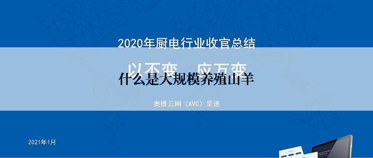 什么是大规模养殖山羊