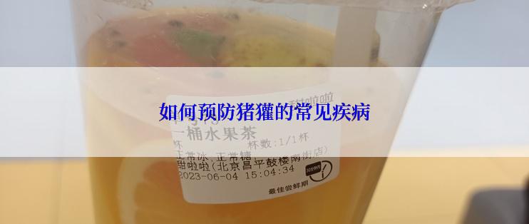 如何预防猪獾的常见疾病
