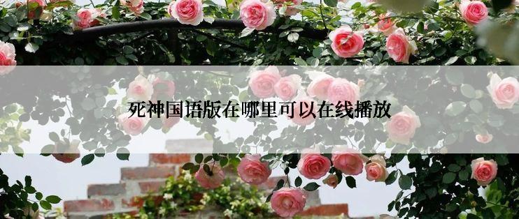 死神国语版在哪里可以在线播放