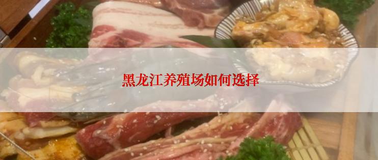  黑龙江养殖场如何选择