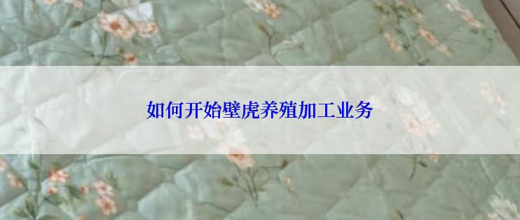 如何开始壁虎养殖加工业务