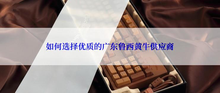如何选择优质的广东鲁西黄牛供应商