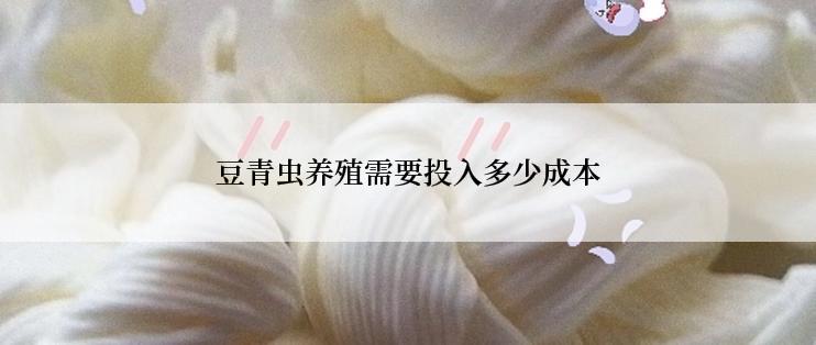 豆青虫养殖需要投入多少成本