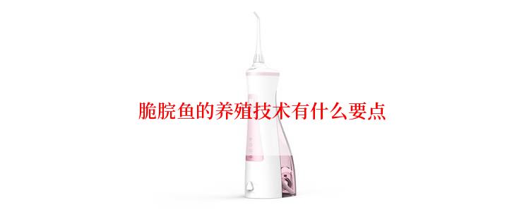 脆脘鱼的养殖技术有什么要点
