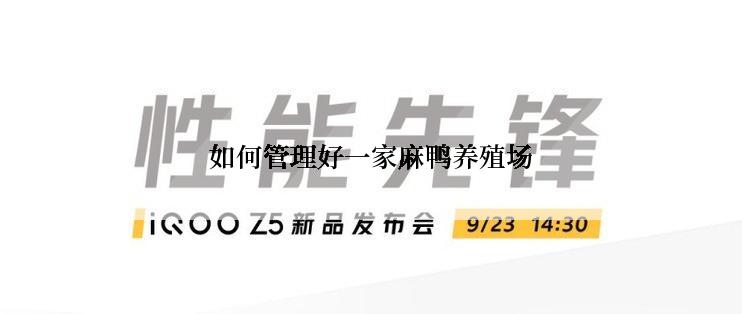 如何管理好一家麻鸭养殖场