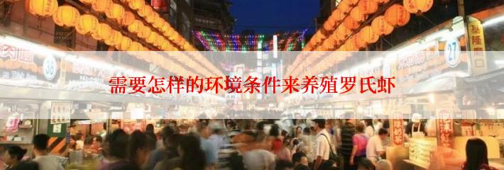 需要怎样的环境条件来养殖罗氏虾