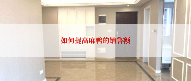 如何提高麻鸭的销售额