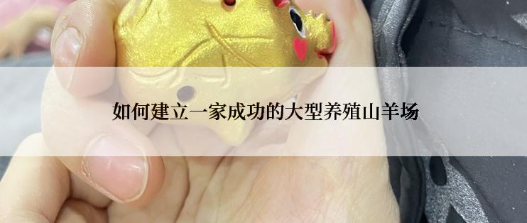  如何建立一家成功的大型养殖山羊场