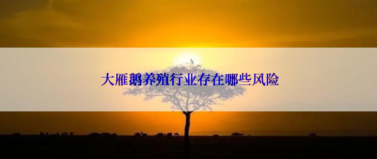  大雁鹅养殖行业存在哪些风险