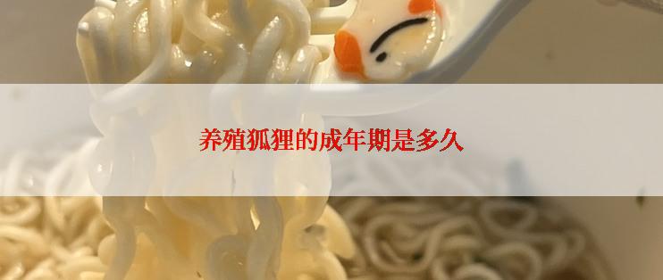 养殖狐狸的成年期是多久