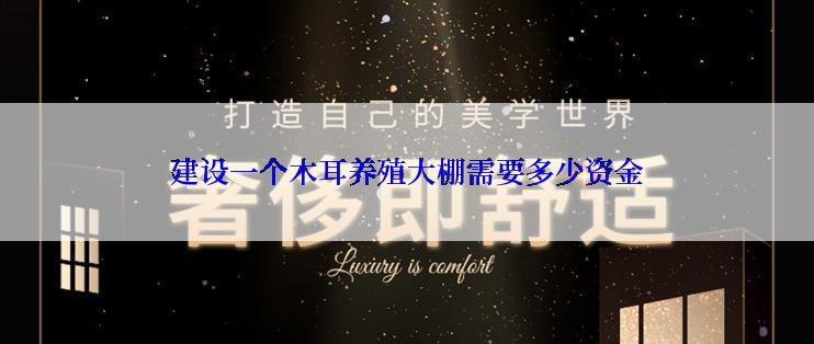 建设一个木耳养殖大棚需要多少资金