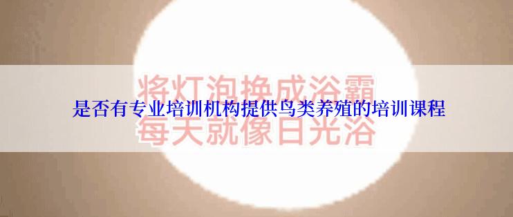  是否有专业培训机构提供鸟类养殖的培训课程
