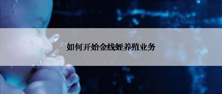 如何开始金线蛭养殖业务