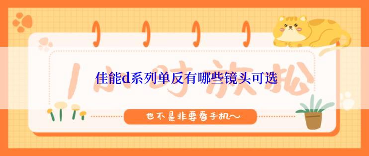  佳能d系列单反有哪些镜头可选